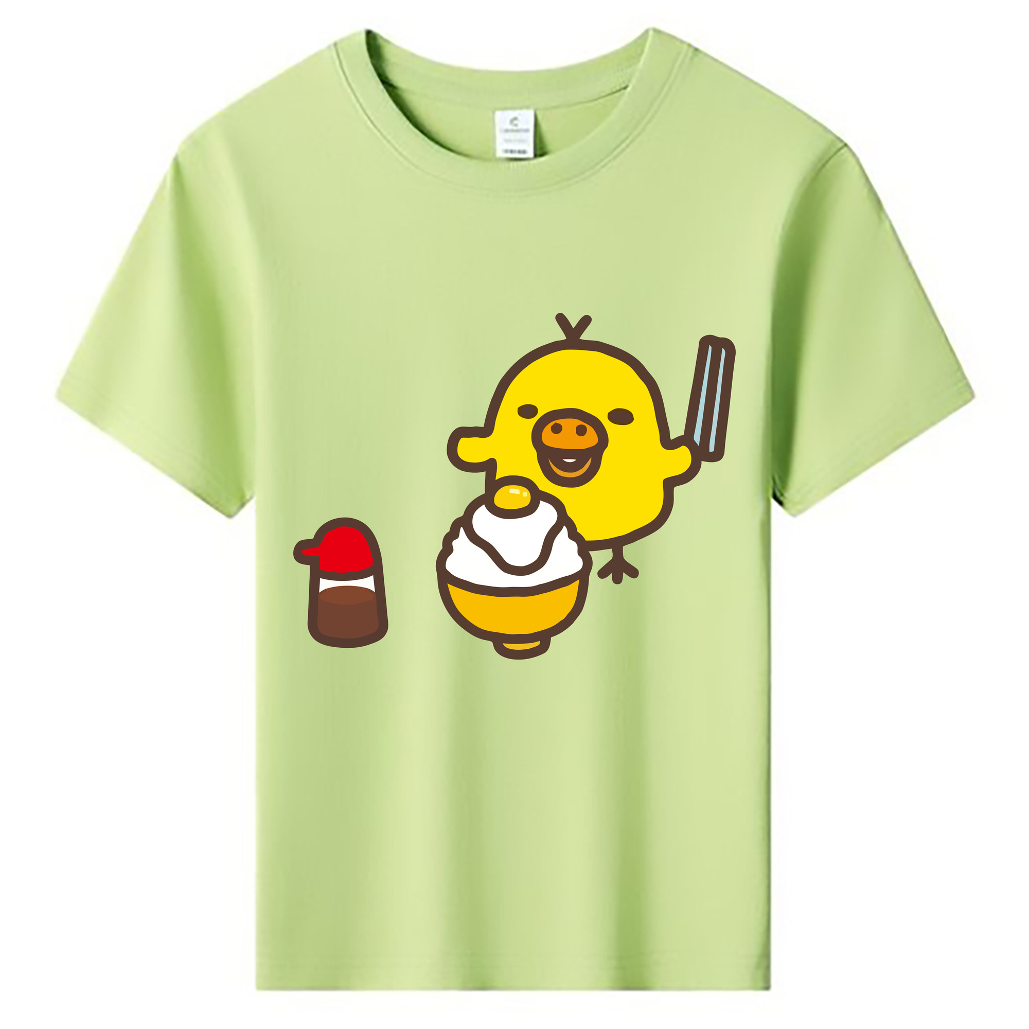 （画像用） リラックマ リラックマ キイロイトリ Rilakkuma Korilakkuma Kiiroitori 綿100％キッズTシャツ（フロントプリント）